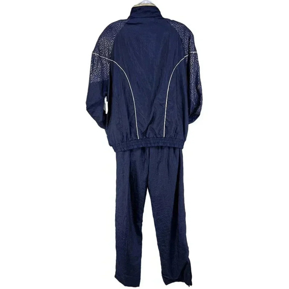 VTG NWT CabinCreek Womens M Jogging Track Suit 80s Blue Gold Lined Grannycore - Picture 2 of 16